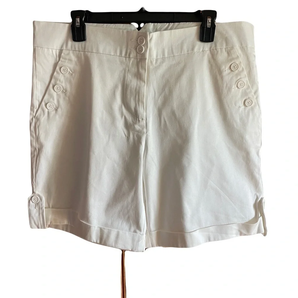 Sagharbor denim white shorts size 12